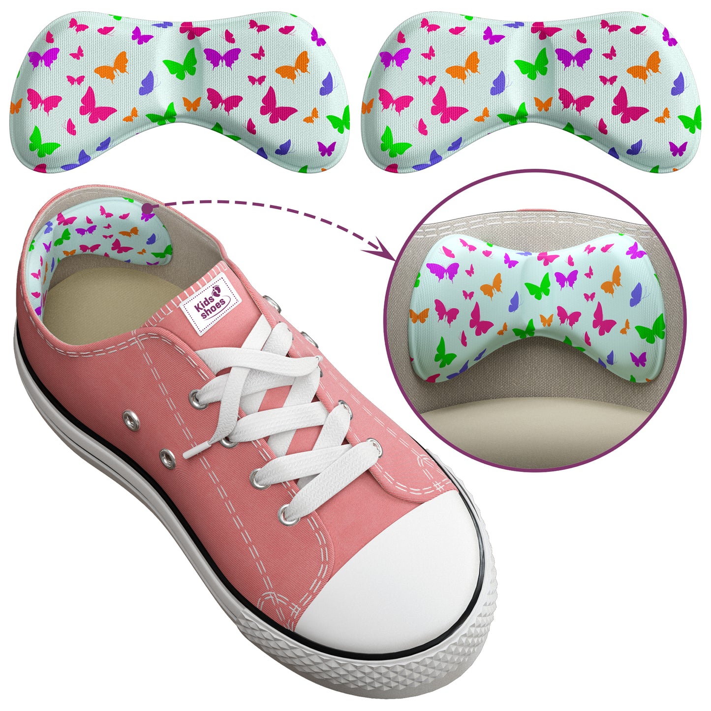 Kids, butterfly heel grips