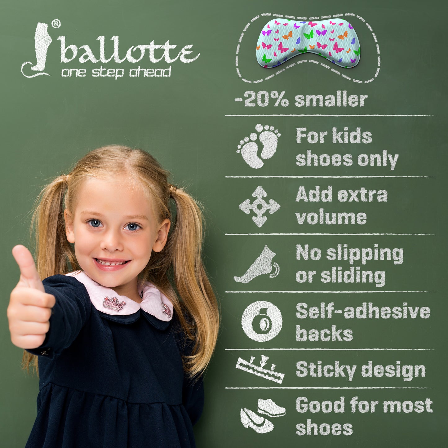 Kids, butterfly heel grips