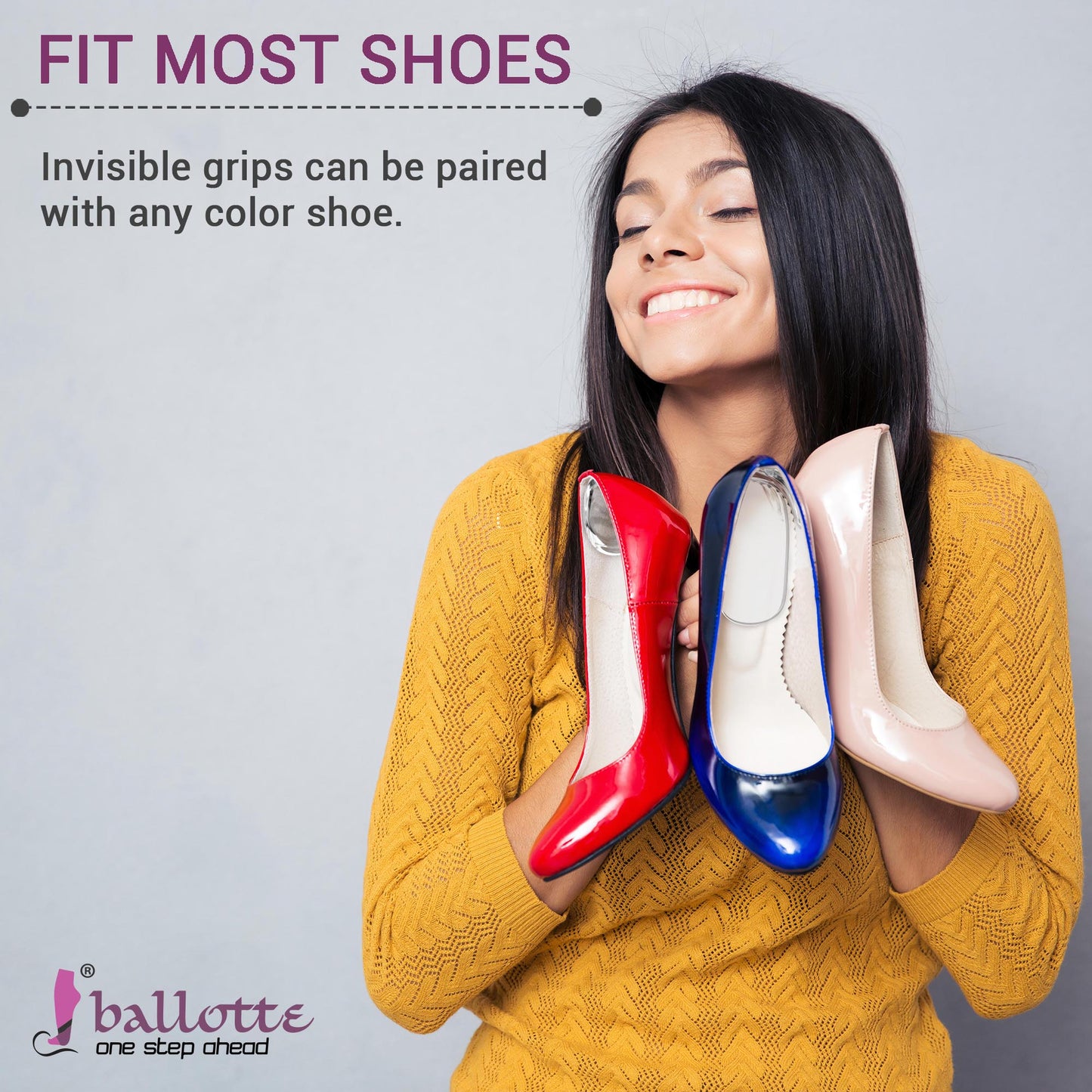 Clear & double-cushioned heel inserts