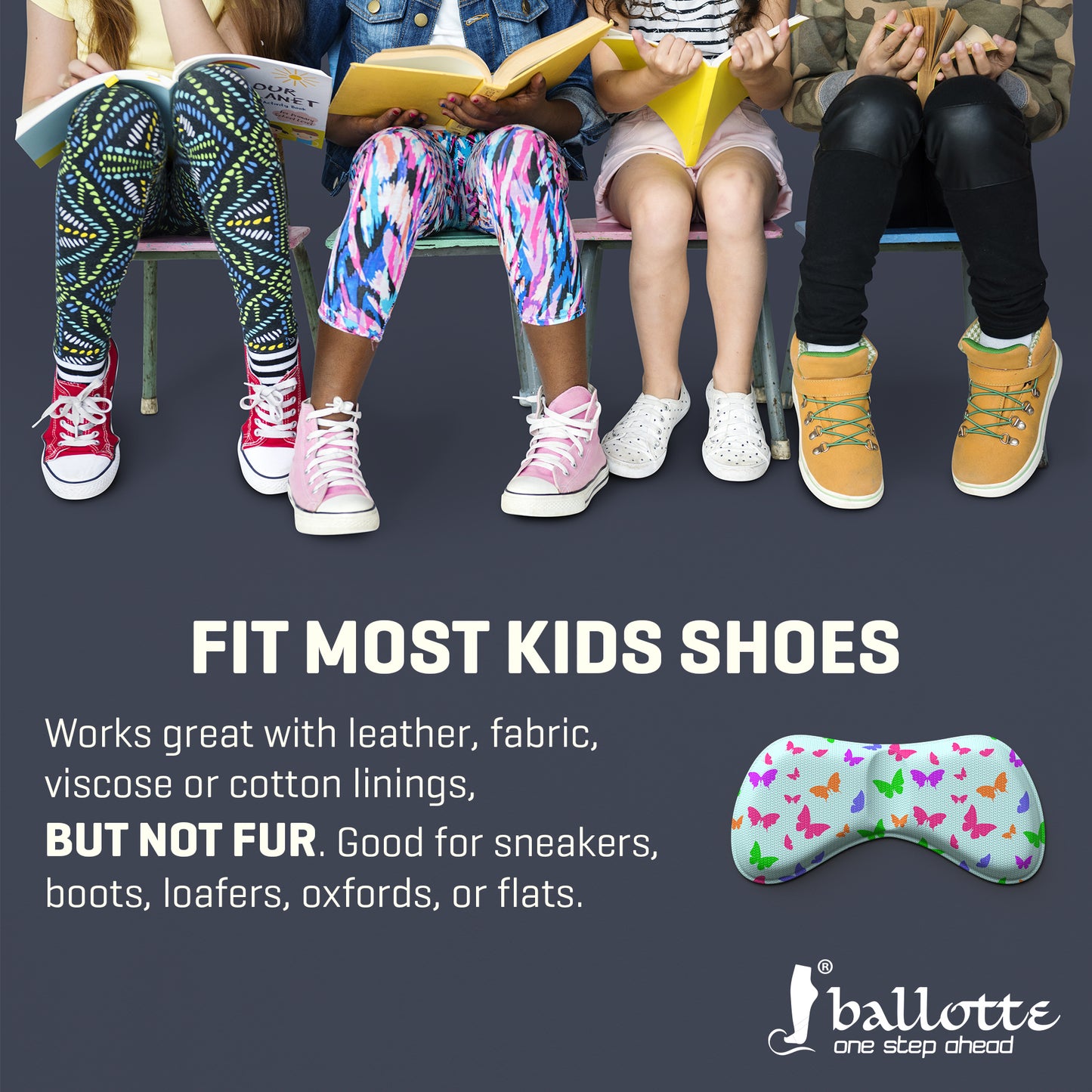 Kids, butterfly heel grips