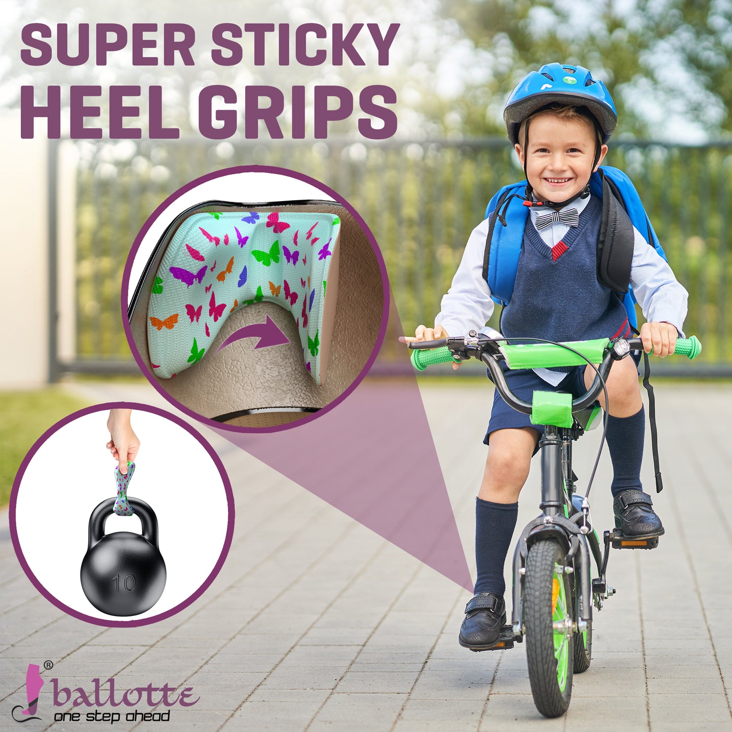 Kids, butterfly heel grips