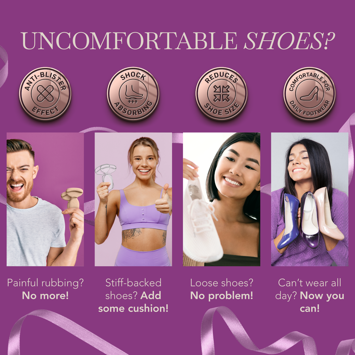 Multi-color heel inserts