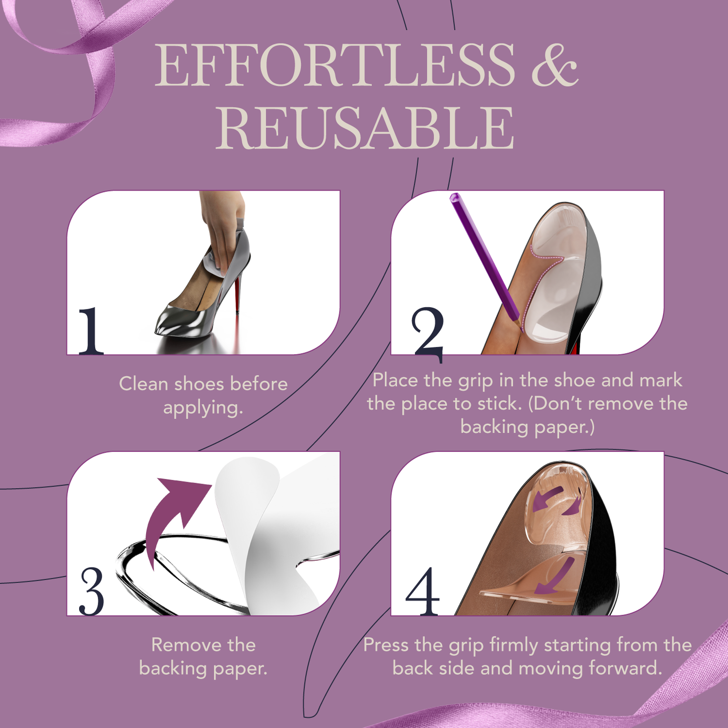 Multi-color heel inserts