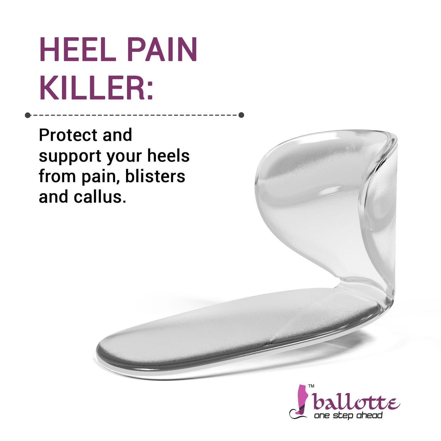 Clear heel inserts