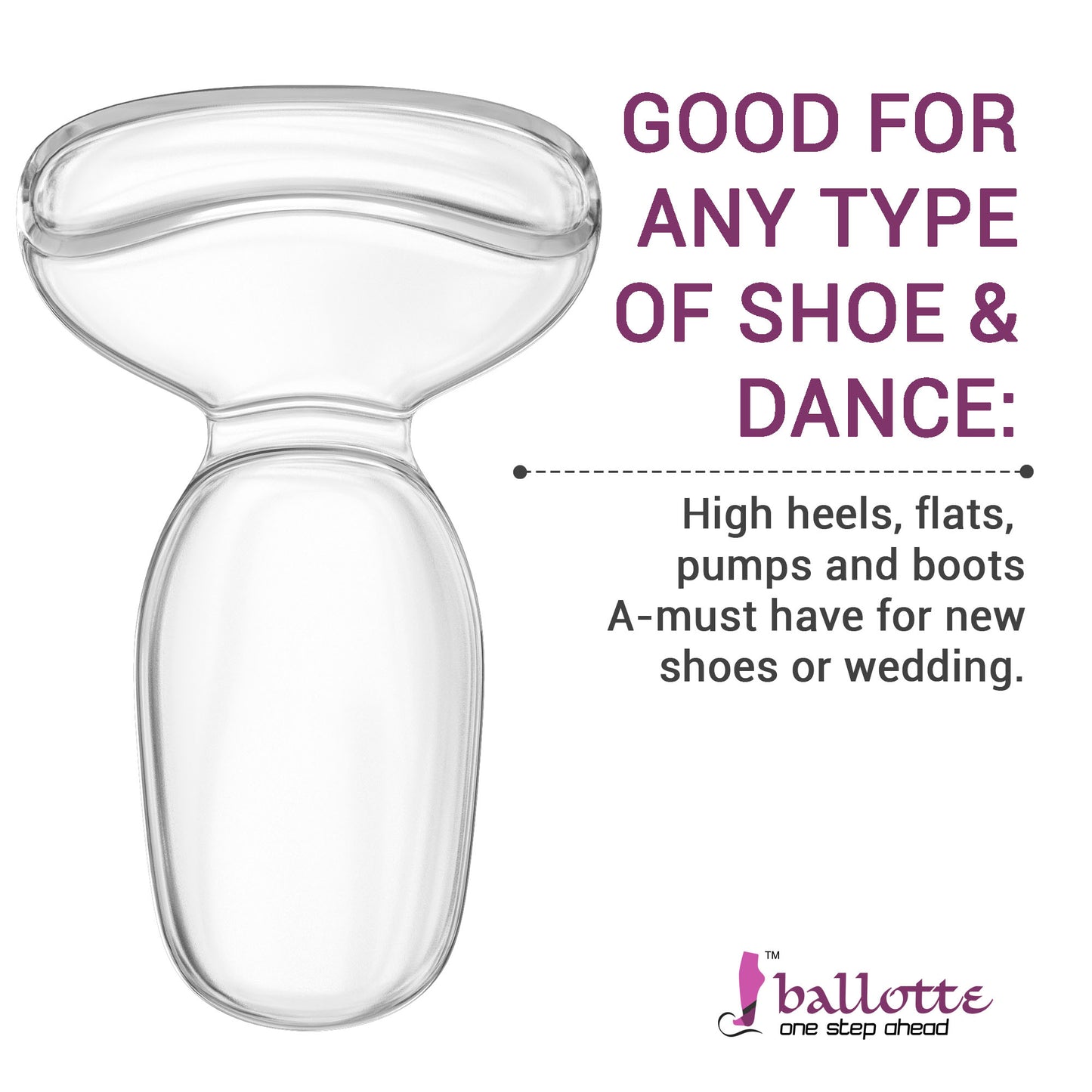 Clear heel inserts