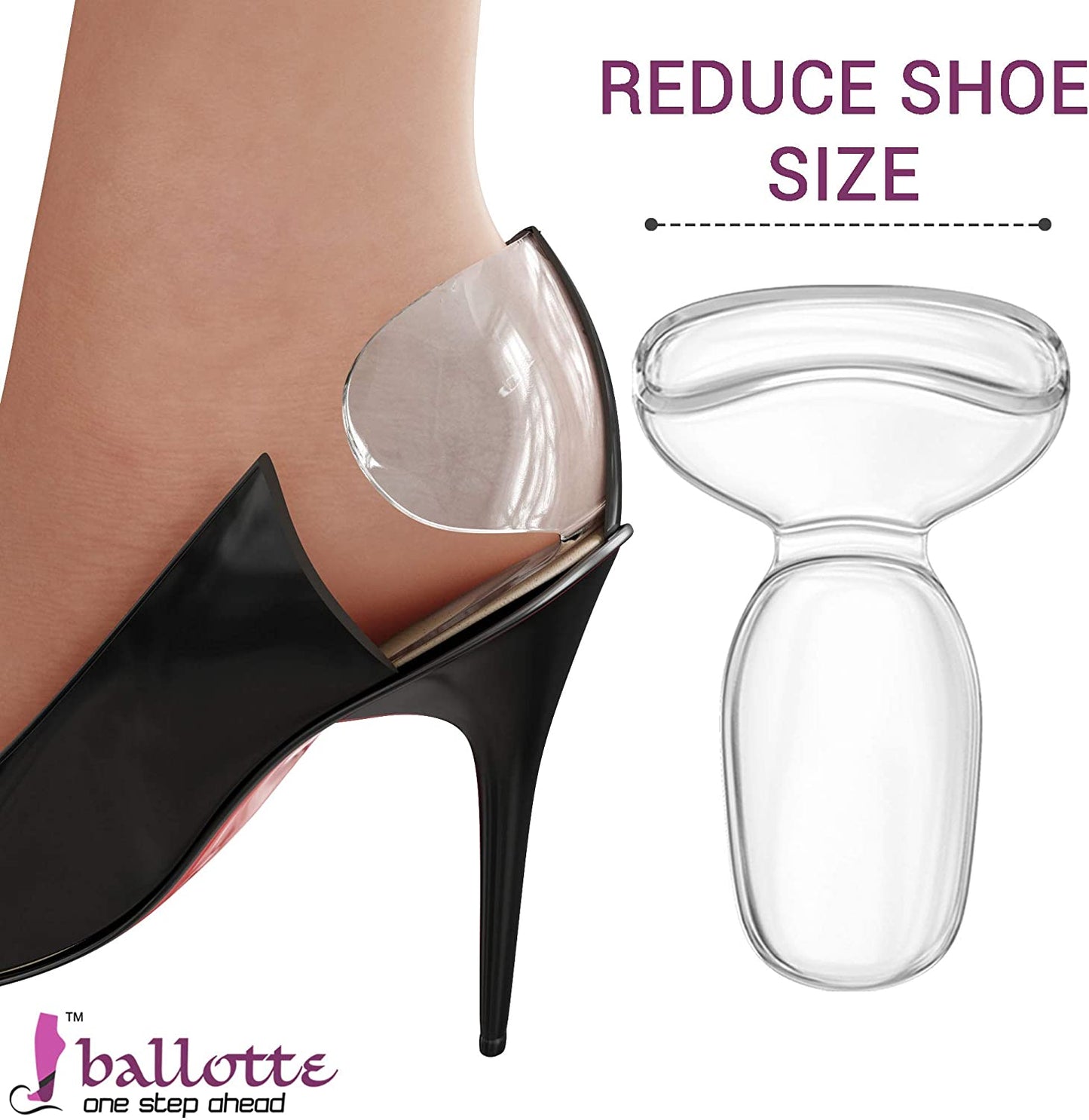Clear heel inserts